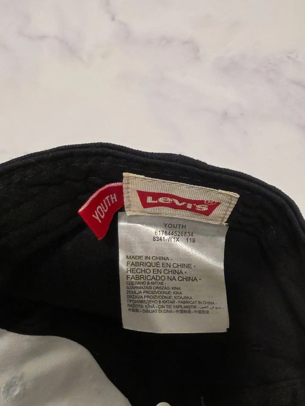 Levi's Two-Tone Black & White Baseball Cap with Red Logo Brand New